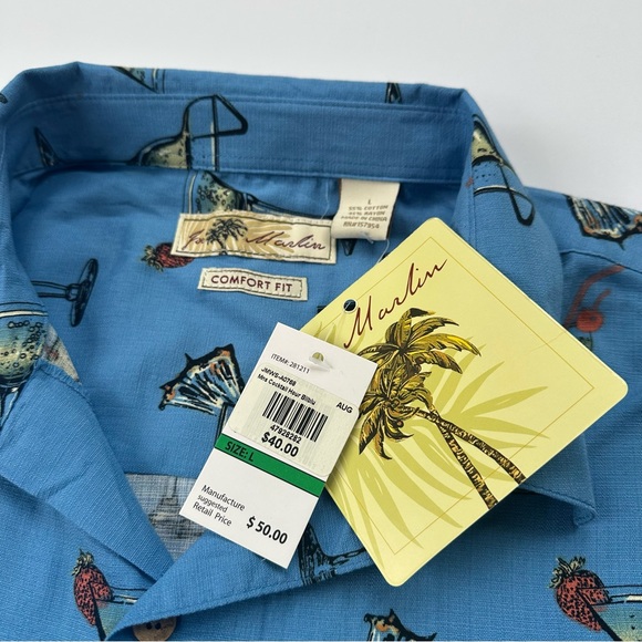Men’s Joe Marlin Brand Cocktail Shirt Size Large - Picture 3 of 6